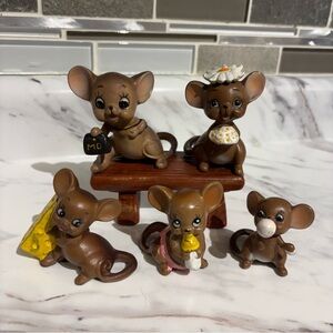 Vintage Josef Originals Mouse family mice figurines